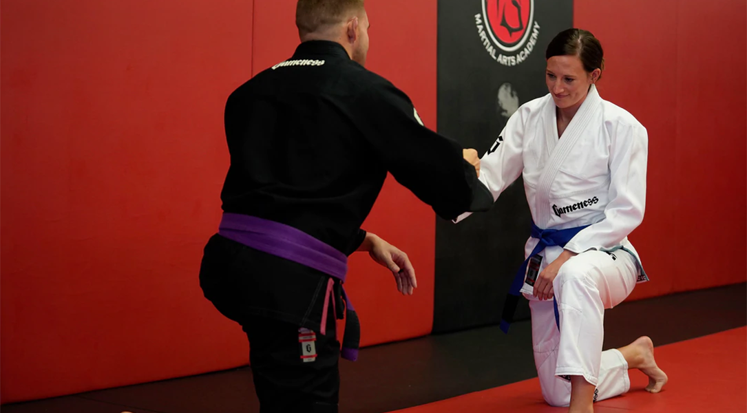 martial arts class wearing Gameness BJJ gis