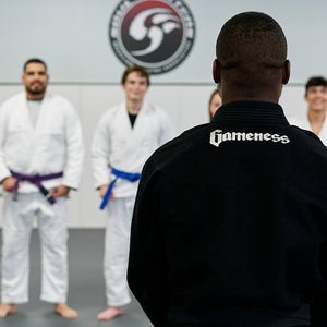 martial arts class wearing Gameness BJJ gis