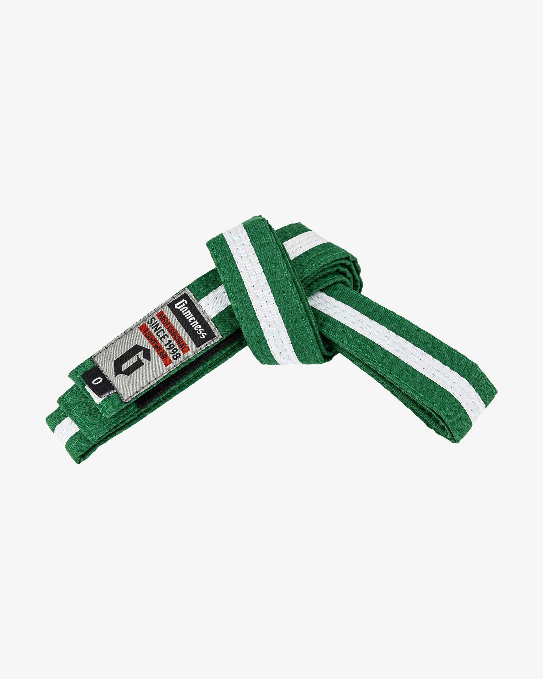 Gamess Ultra-Light Striped Competition Belt - ready just need dims Green White