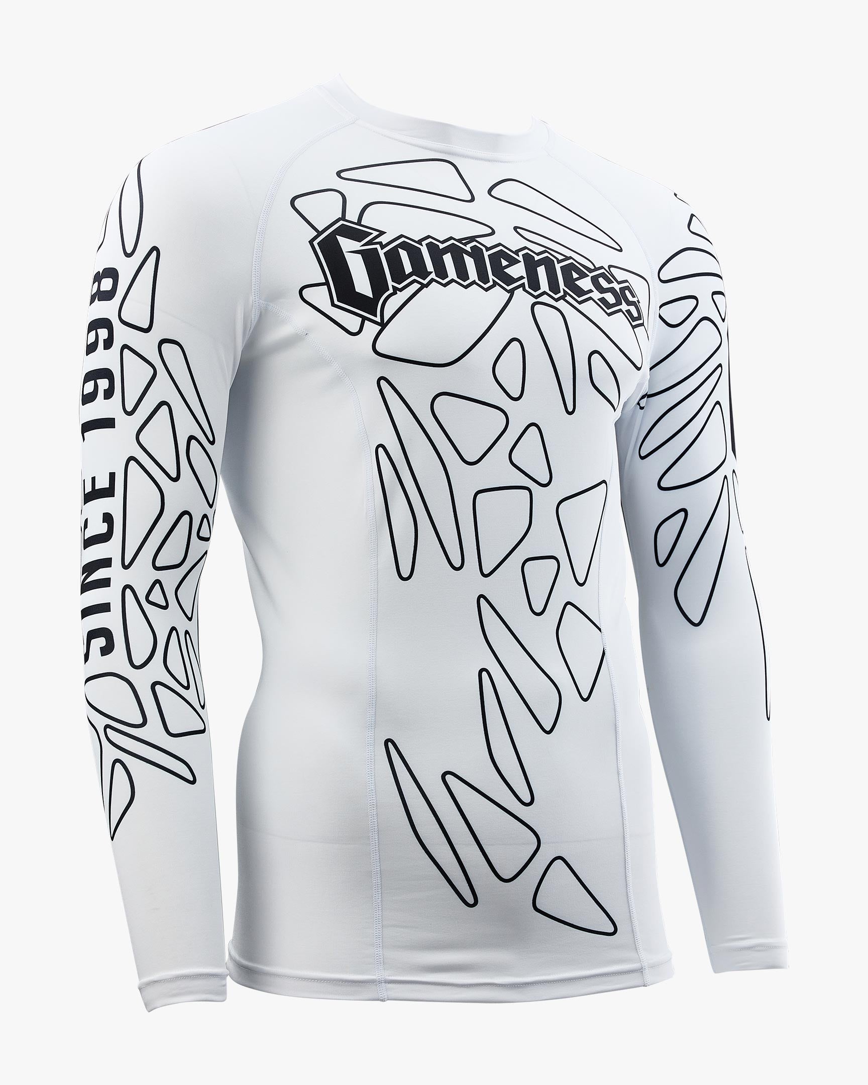 Gameness Men's Long Sleeve Pro Rank Rash Guard White