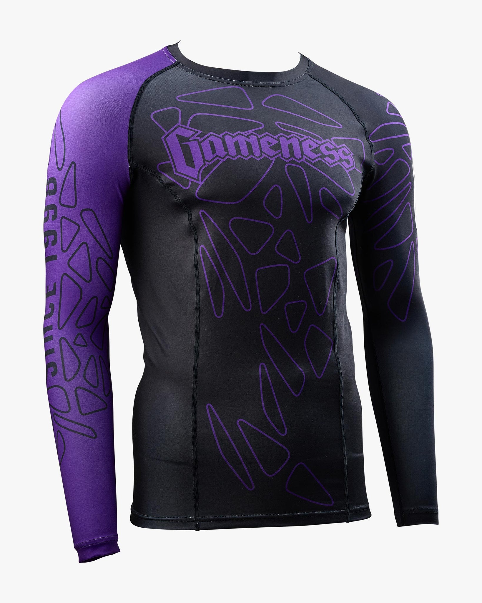 Gameness Men's Long Sleeve Pro Ranked Rash Guard Purple