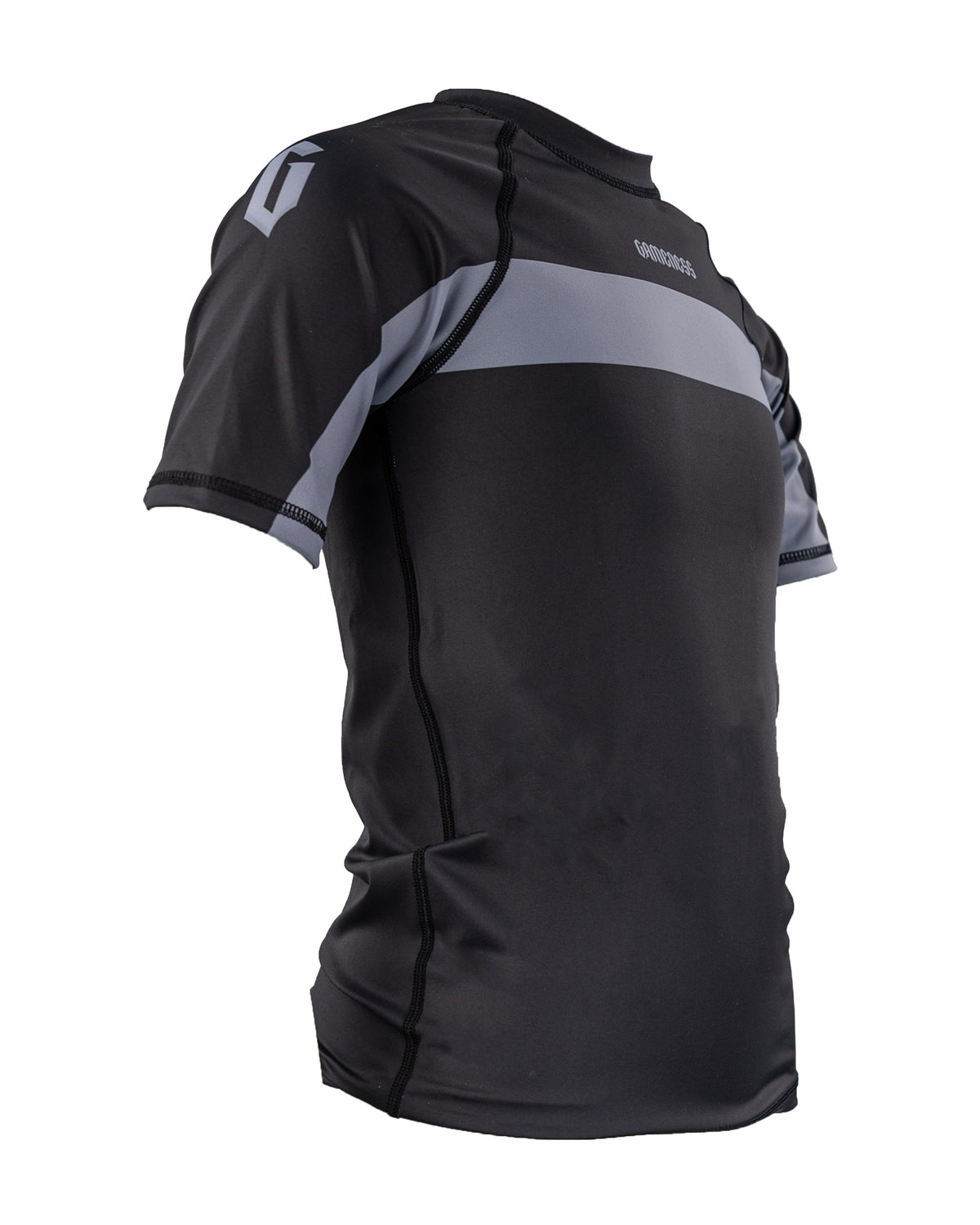 Gameness Pro Ranked Youth Short Sleeve Rash Guard Black Grey