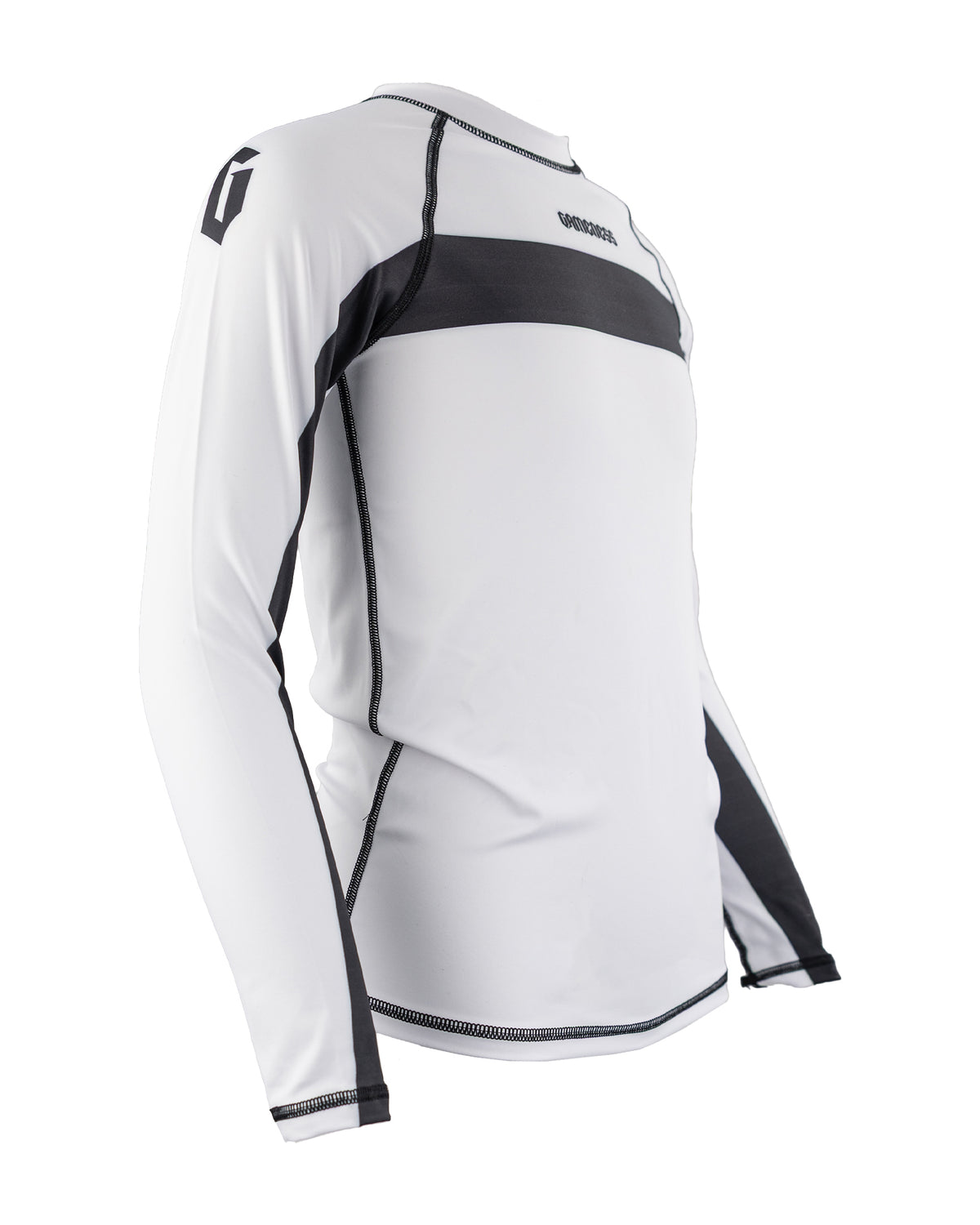 Gameness Pro Ranked Youth Long Sleeve Rash Guard White Black