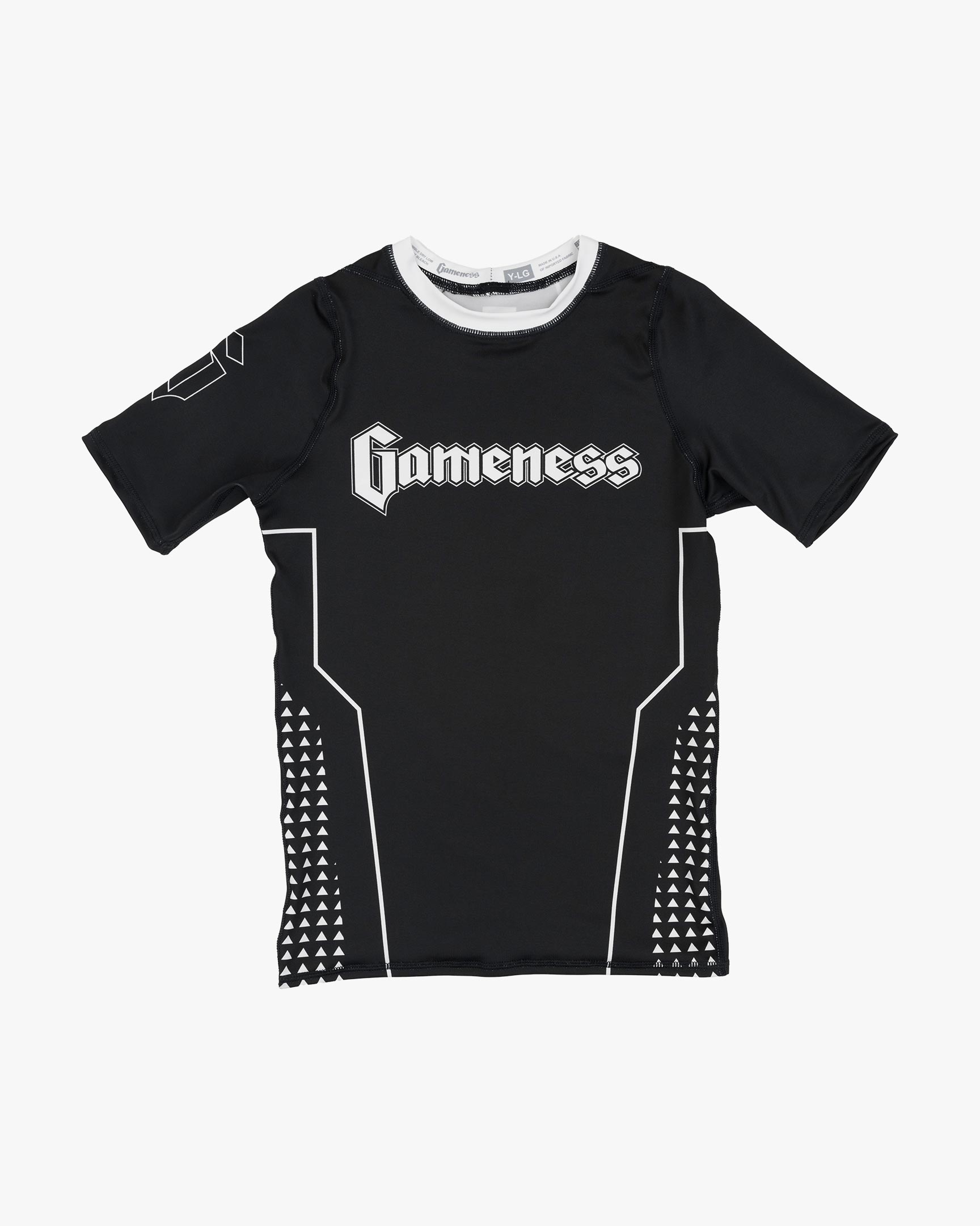 Gameness Youth Short Sleeve Ranked Rash Guard Black