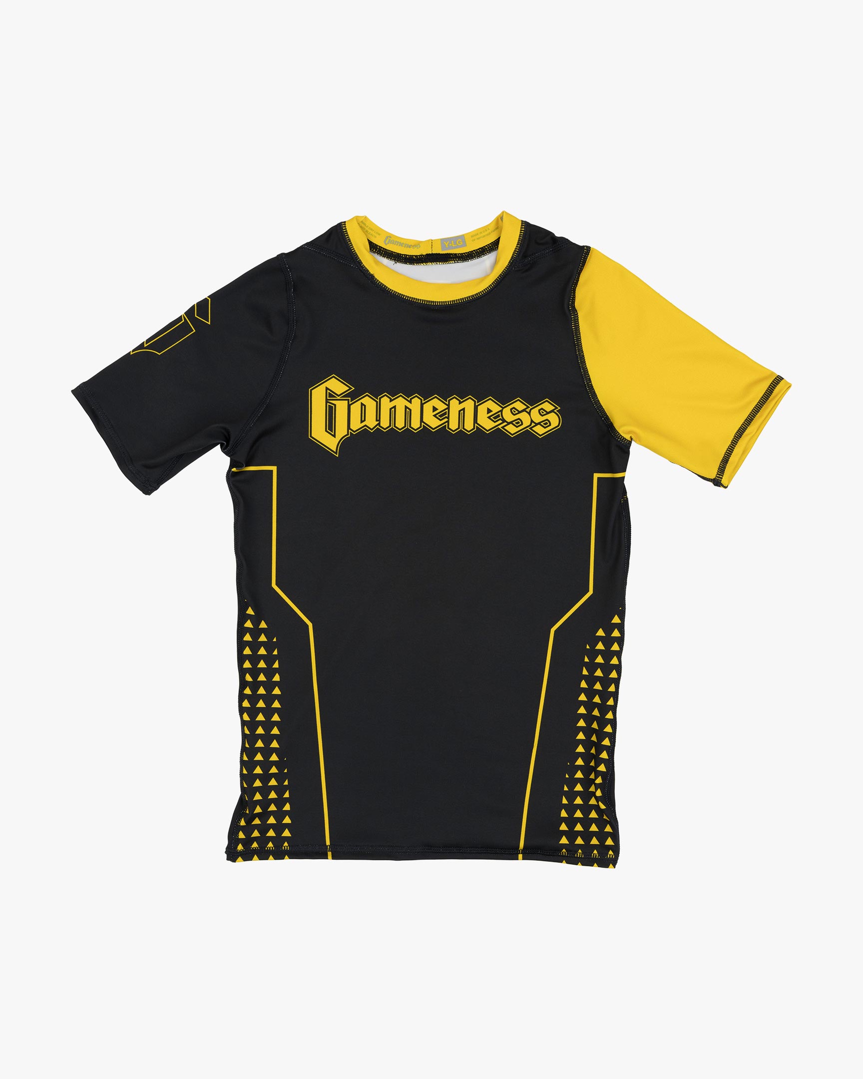 Gameness Youth Short Sleeve Ranked Rash Guard Yellow