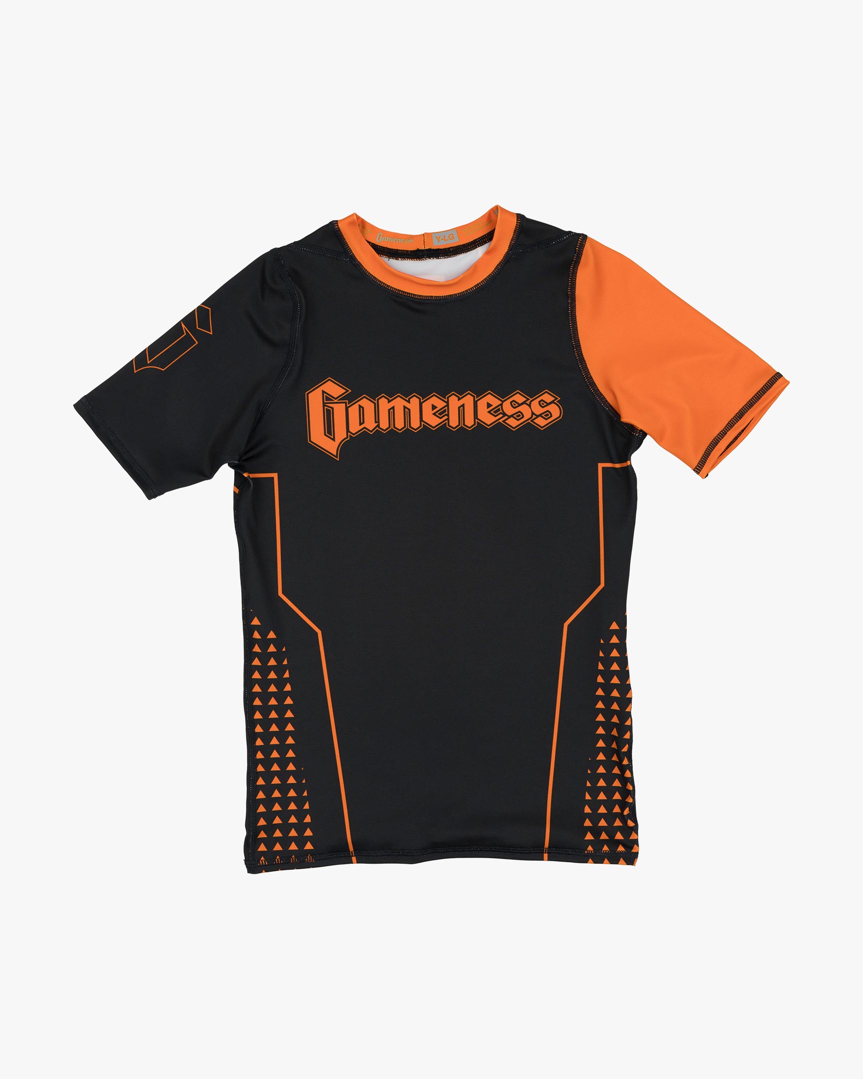 Gameness Youth Short Sleeve Ranked Rash Guard Orange