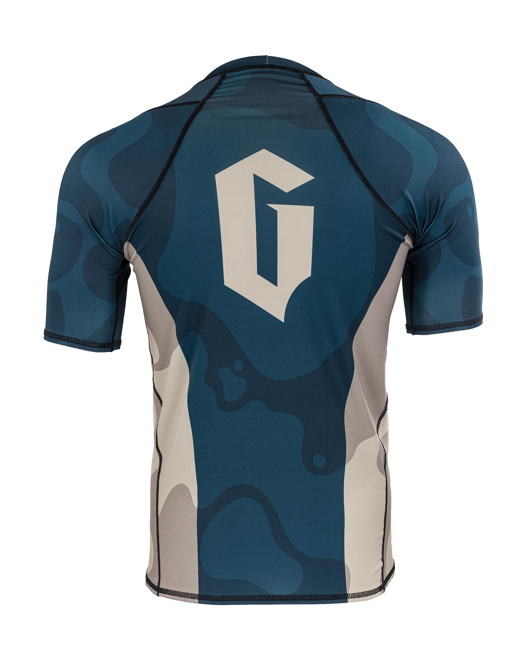 Gameness Mens Short Sleeved Meeting Of The Waters Rash Guard