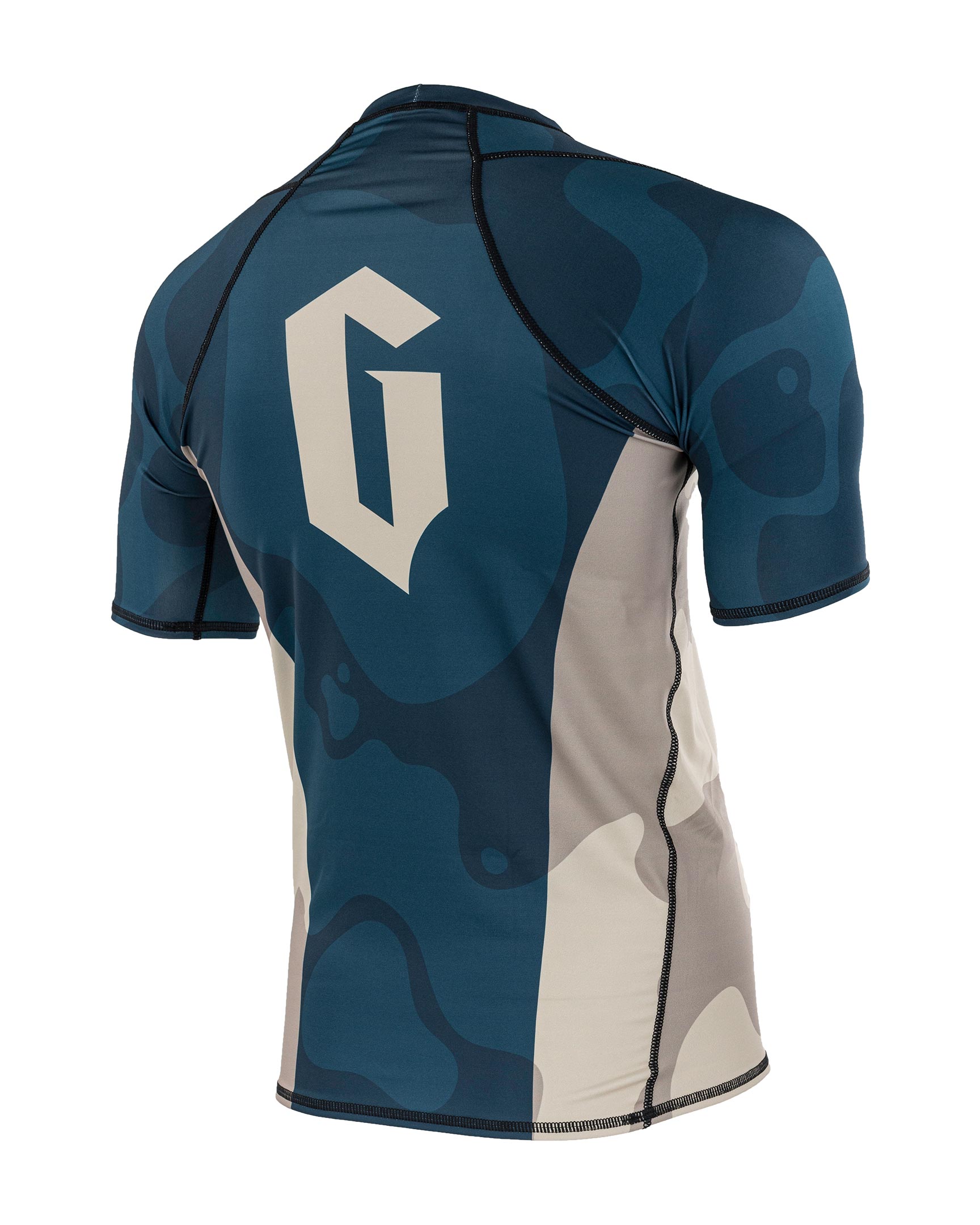 Gameness Mens Short Sleeved Meeting Of The Waters Rash Guard