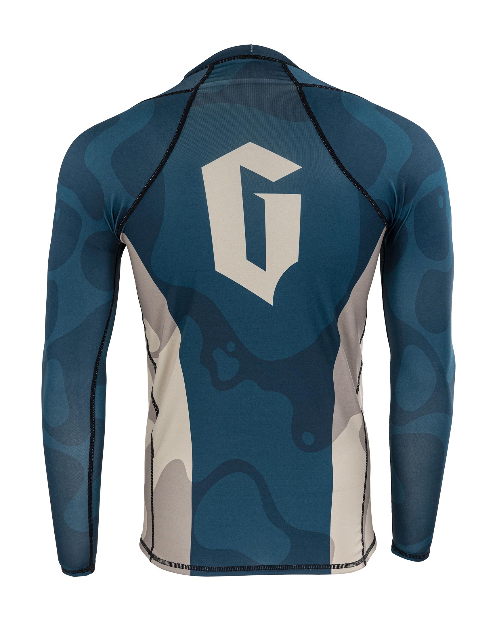 Gameness Mens Long Sleeved Meeting Of The Waters Rash Guard