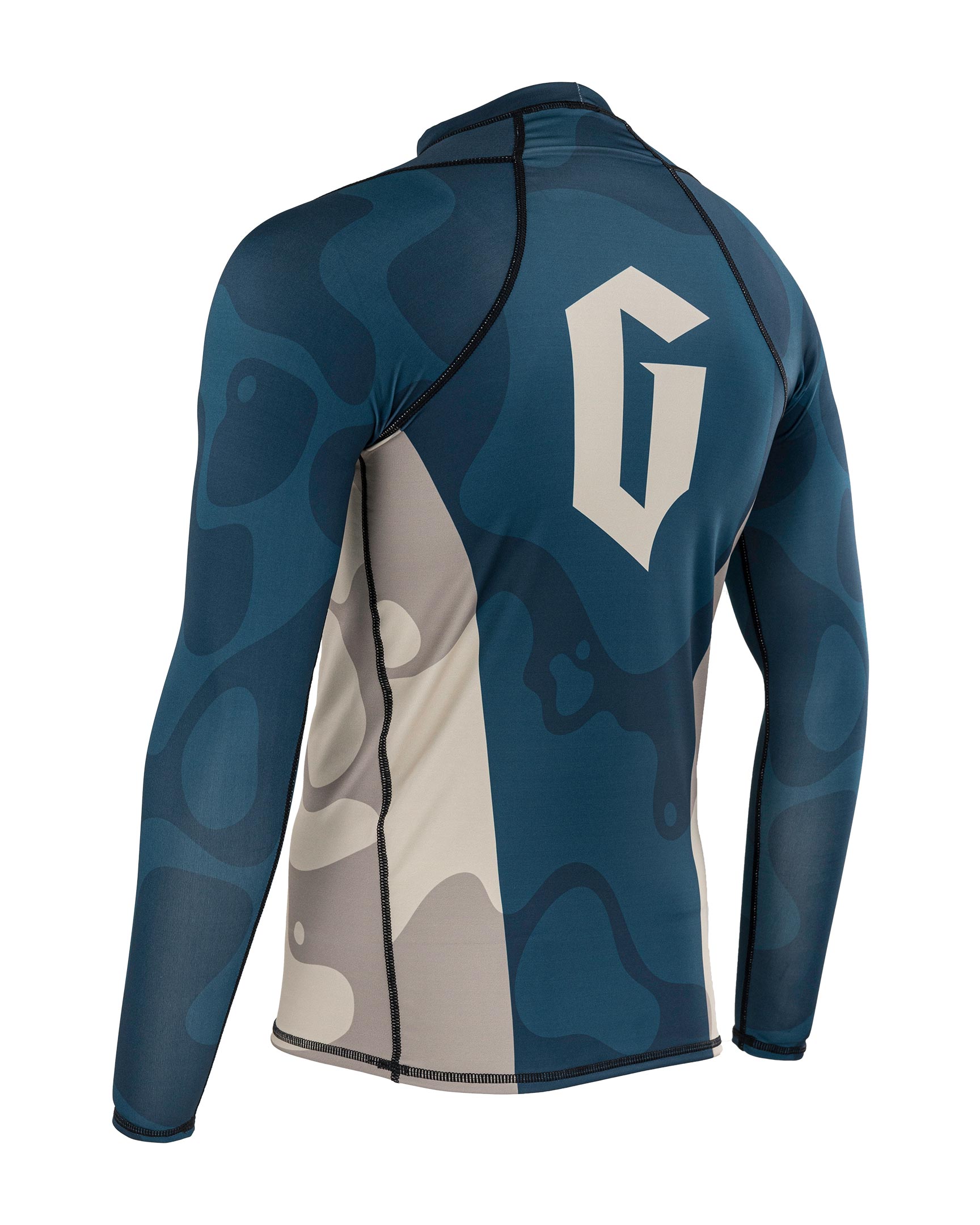 Gameness Mens Long Sleeved Meeting Of The Waters Rash Guard