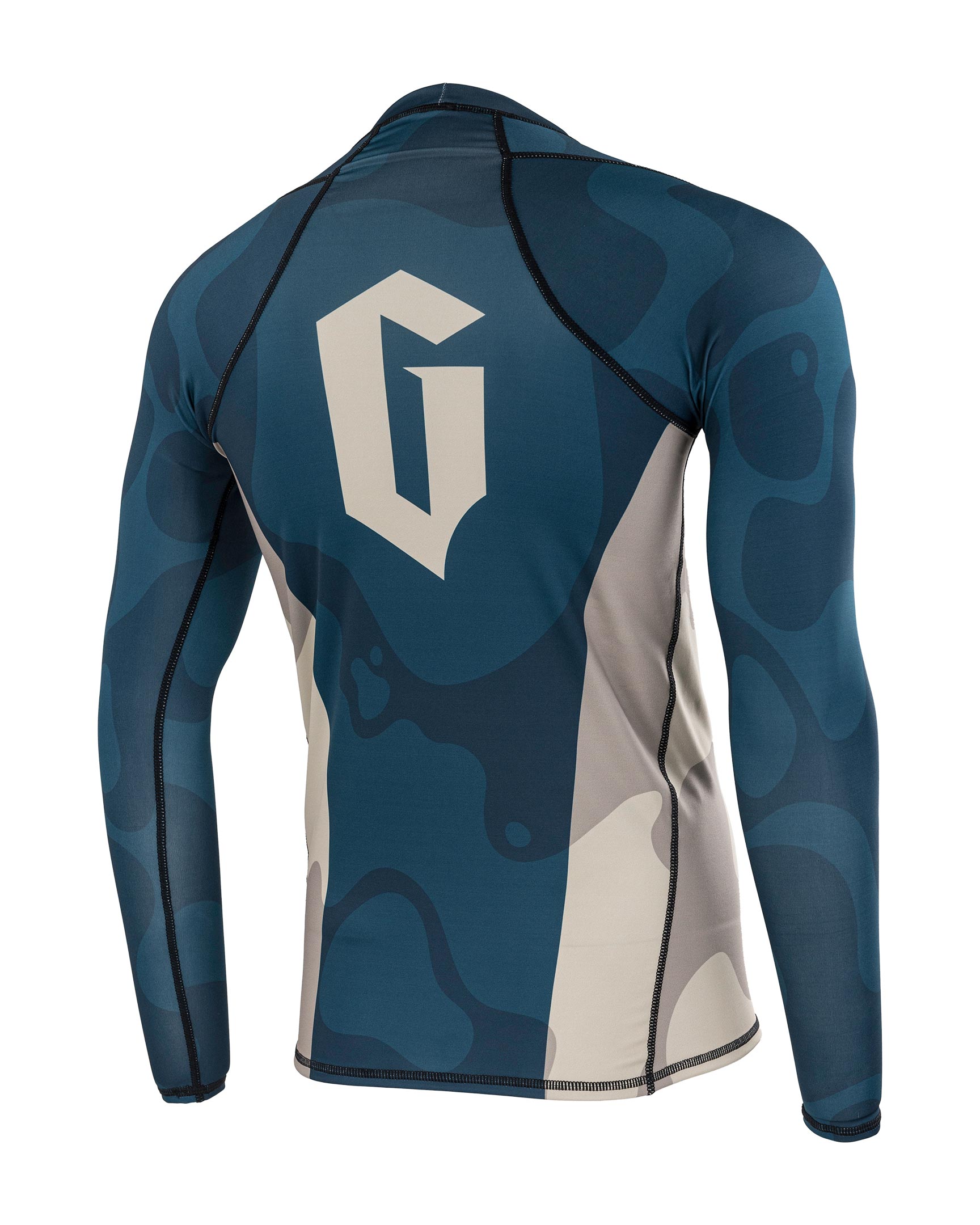 Gameness Mens Long Sleeved Meeting Of The Waters Rash Guard