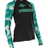 Gameness Women's Long Sleeve Bravo Rash Guard Black Teal