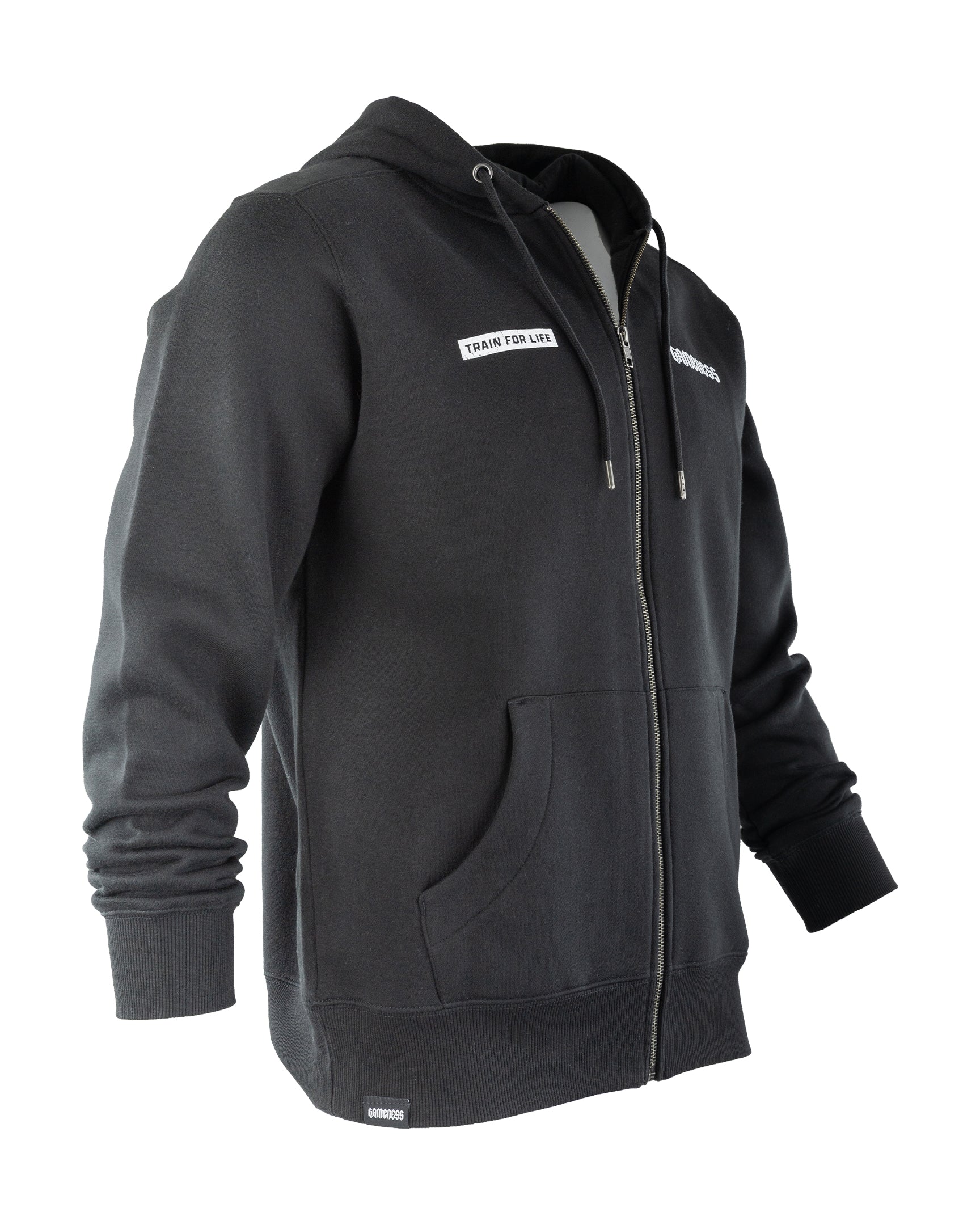 Gameness Men's Earned Zip-Up Hoodie Black