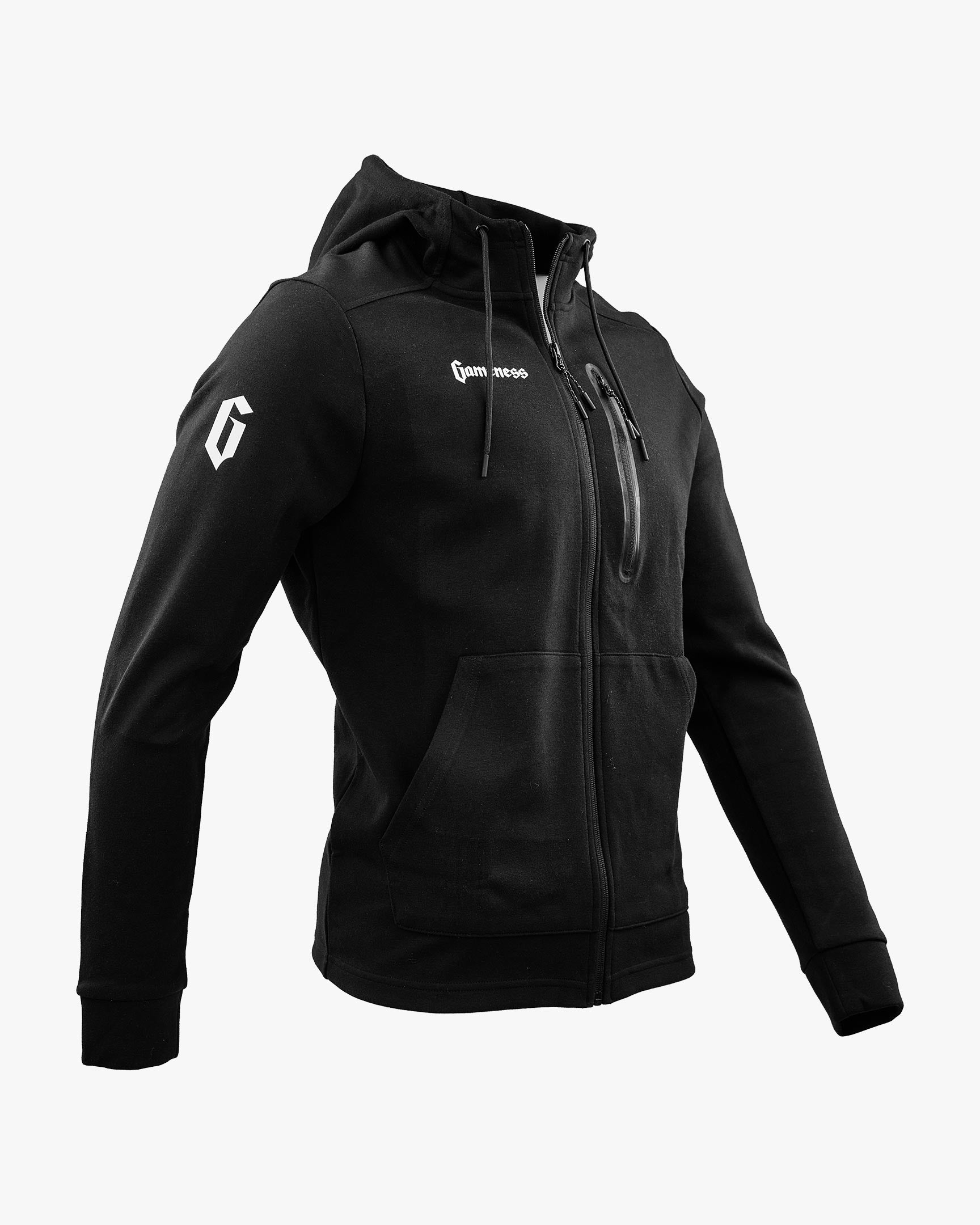 Gameness Men's Zip Front Hoodie Black