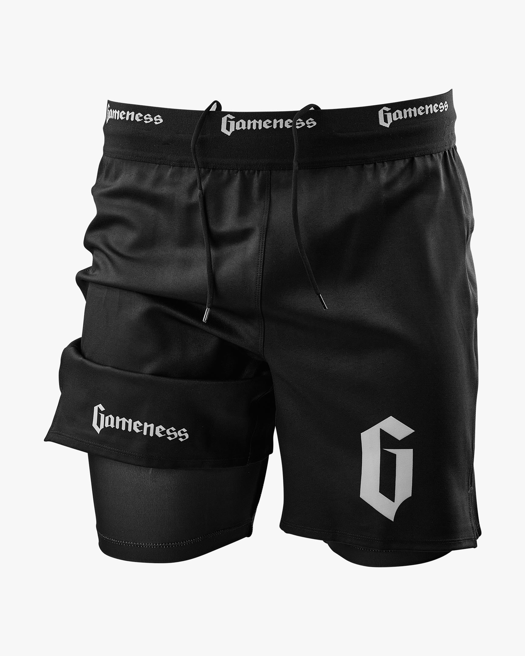 Gameness Men's Lined Pro Grappling Short Black