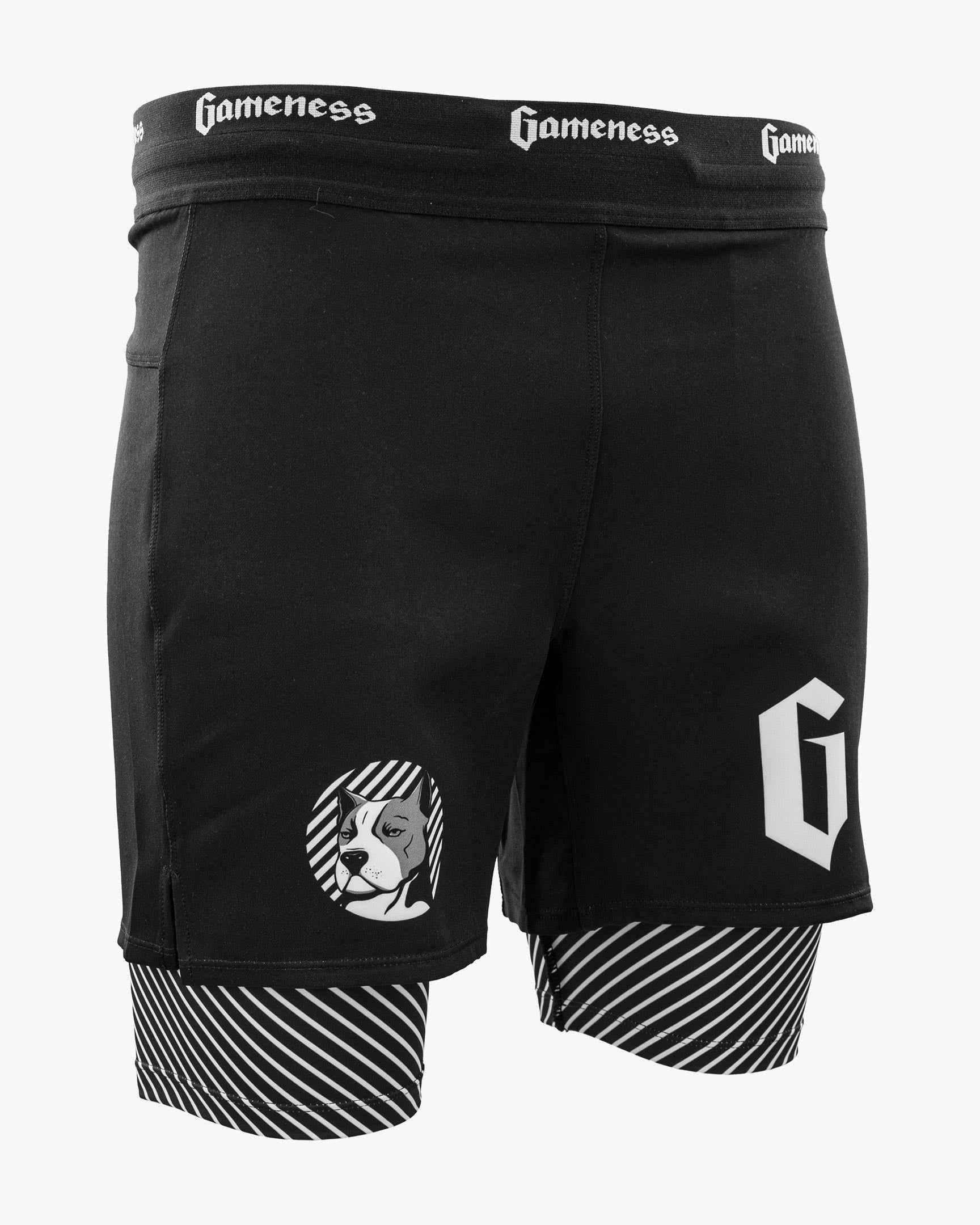 Spirit Animal Grappling Short Black White