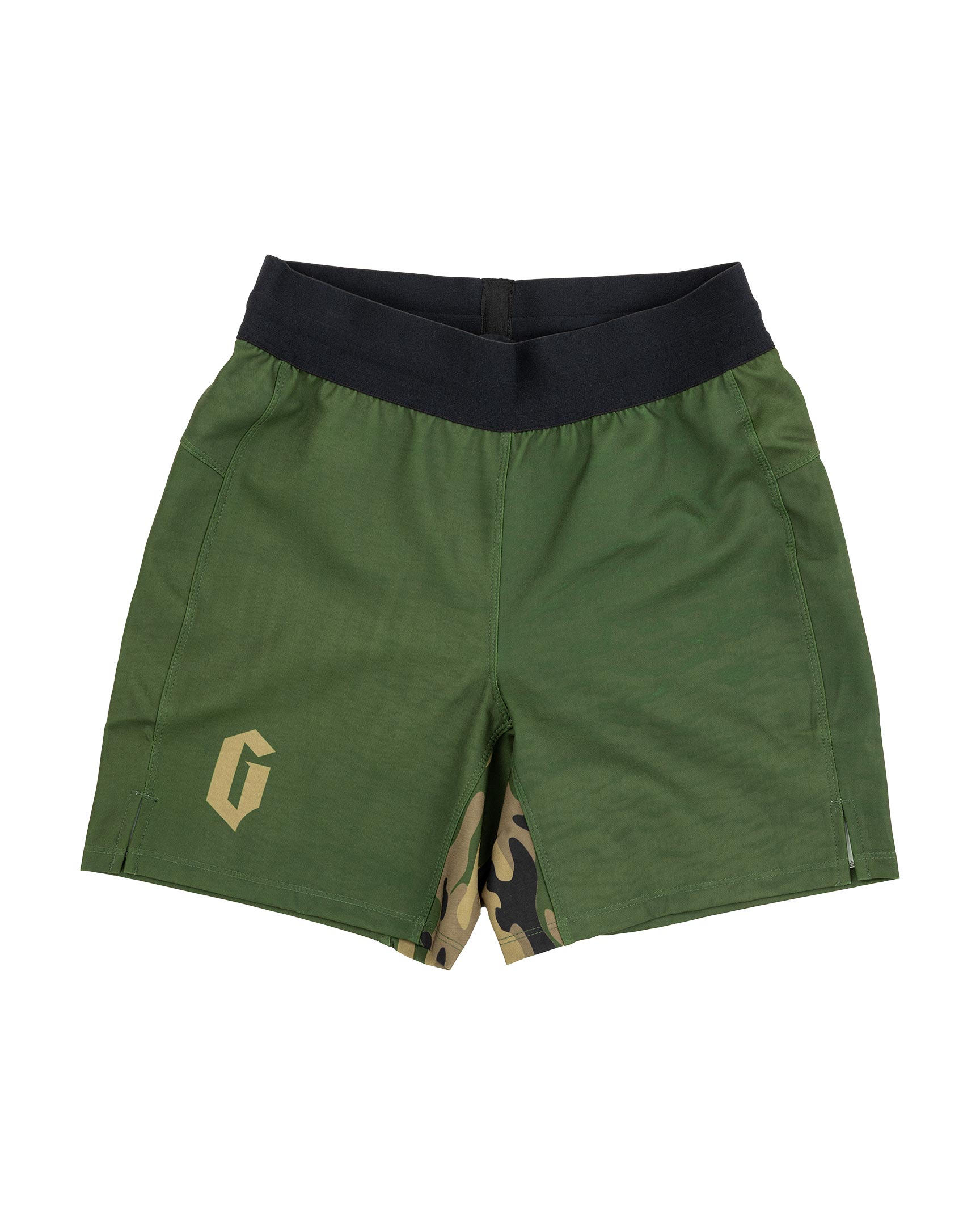 Gameness Combate Youth Unlined Pro Grappling Shorts Olive
