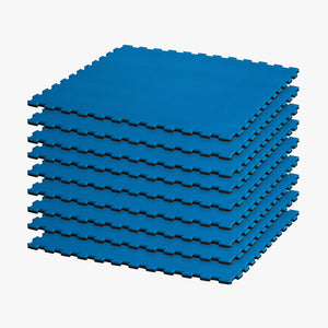Reversible 2 Color 3/4" Thick Puzzle Sport Mat Kit - Blue/Black