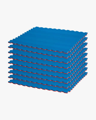 Reversible Puzzle Mat Kit - Blue/Red