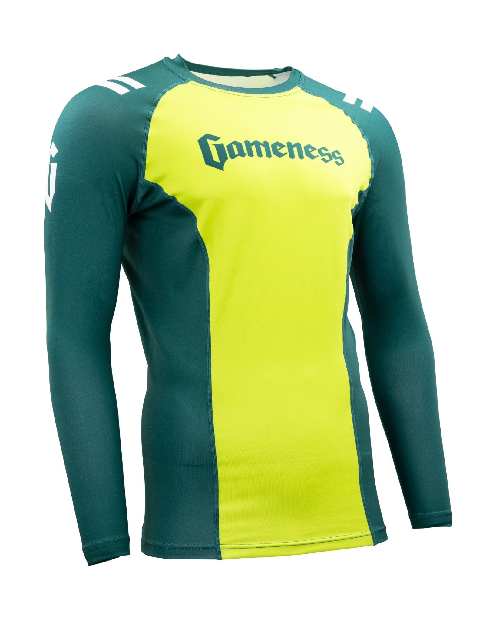 Gameness Men's Eco Long Sleeve Rash Guard Dark Green
