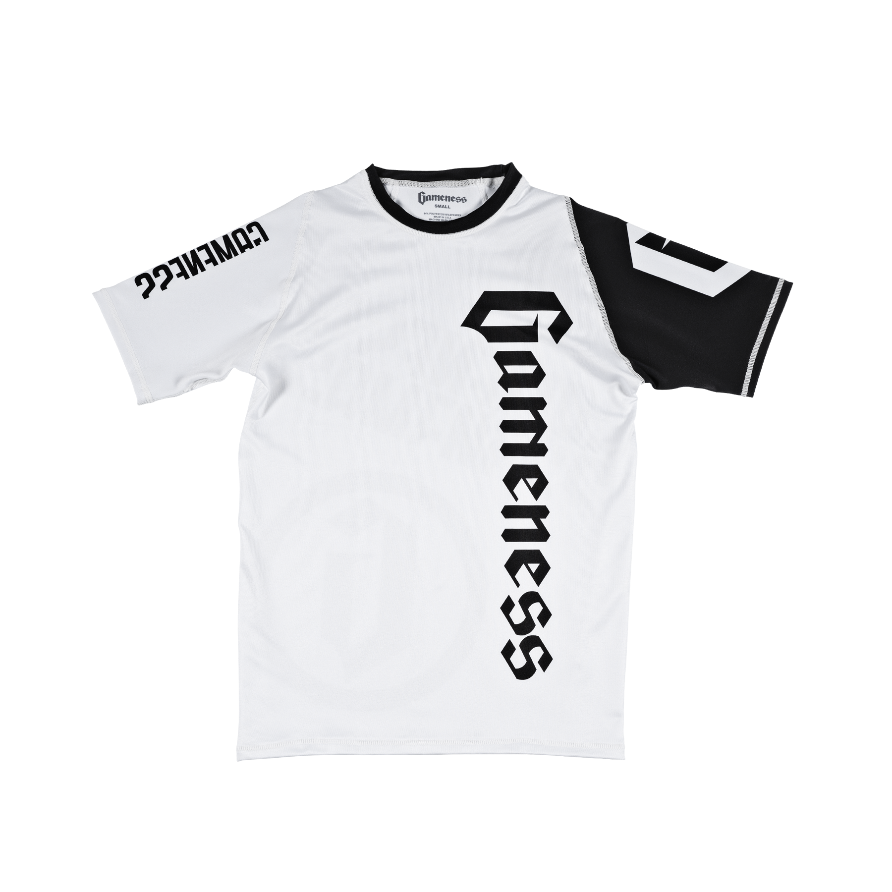 Male Short Sleeve Pro Rank Rash Guard White