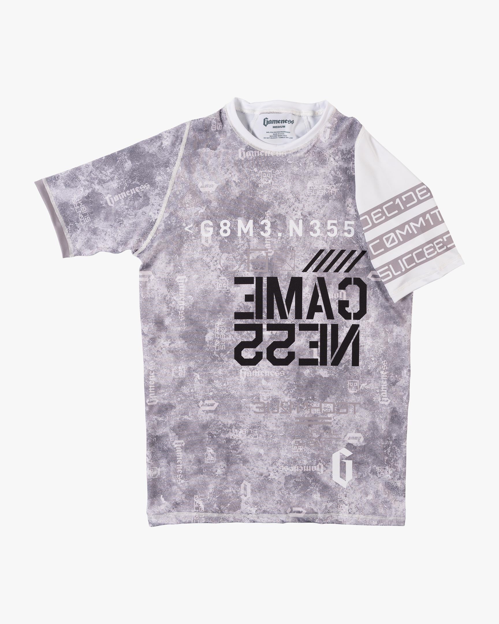 Marble Rash Guard Grey