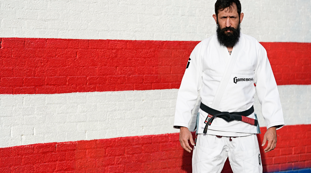 martial artist wearing Gameness BJJ gi