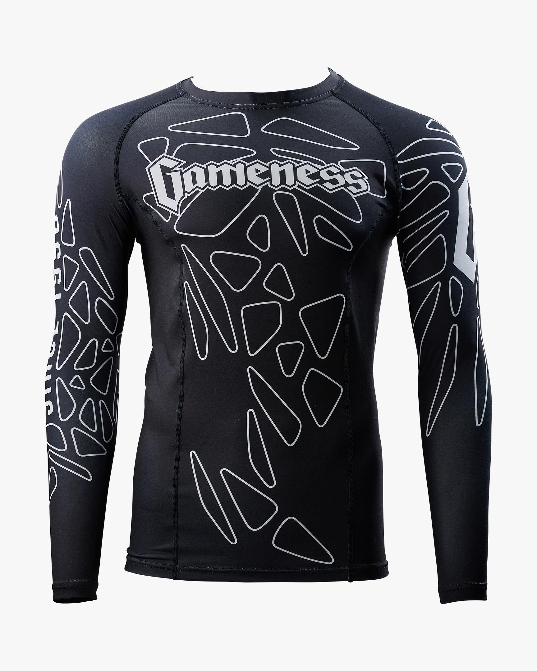 Gameness Men's Long Sleeve Pro Rank Rash Guard Black | Durable and ...
