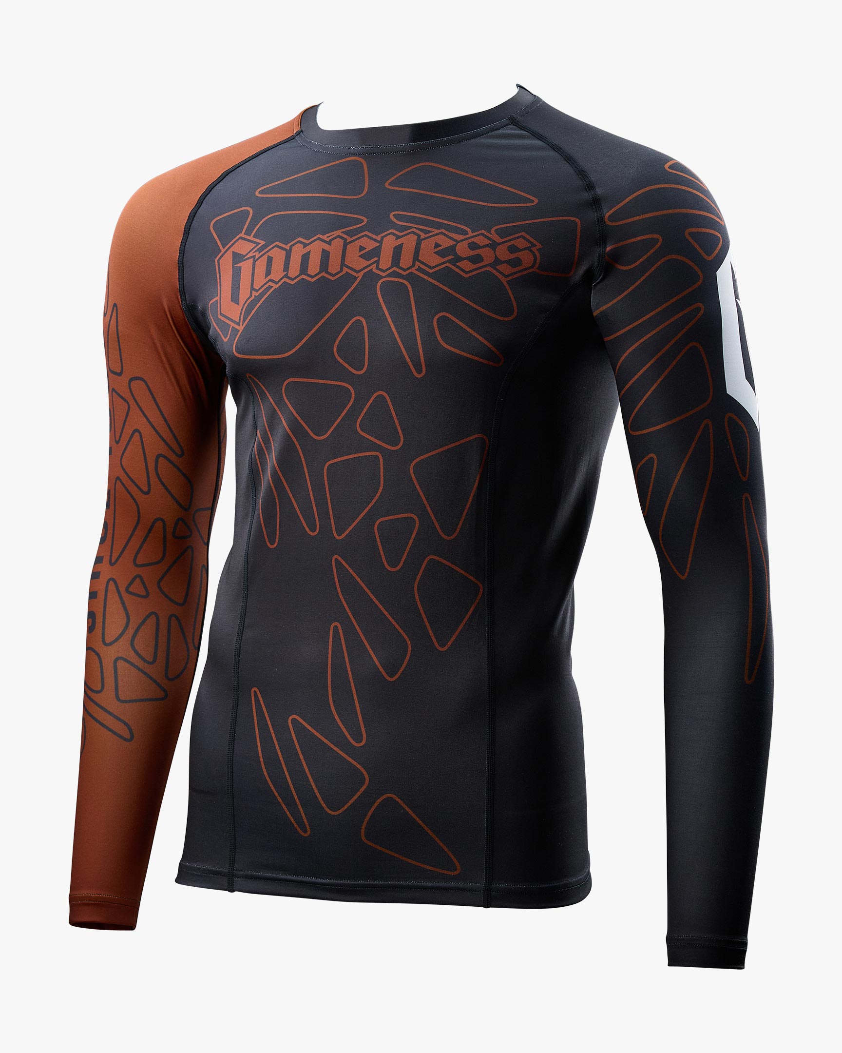Gameness Men's Long Sleeve Pro Rank Rash Guard Black | Durable and ...