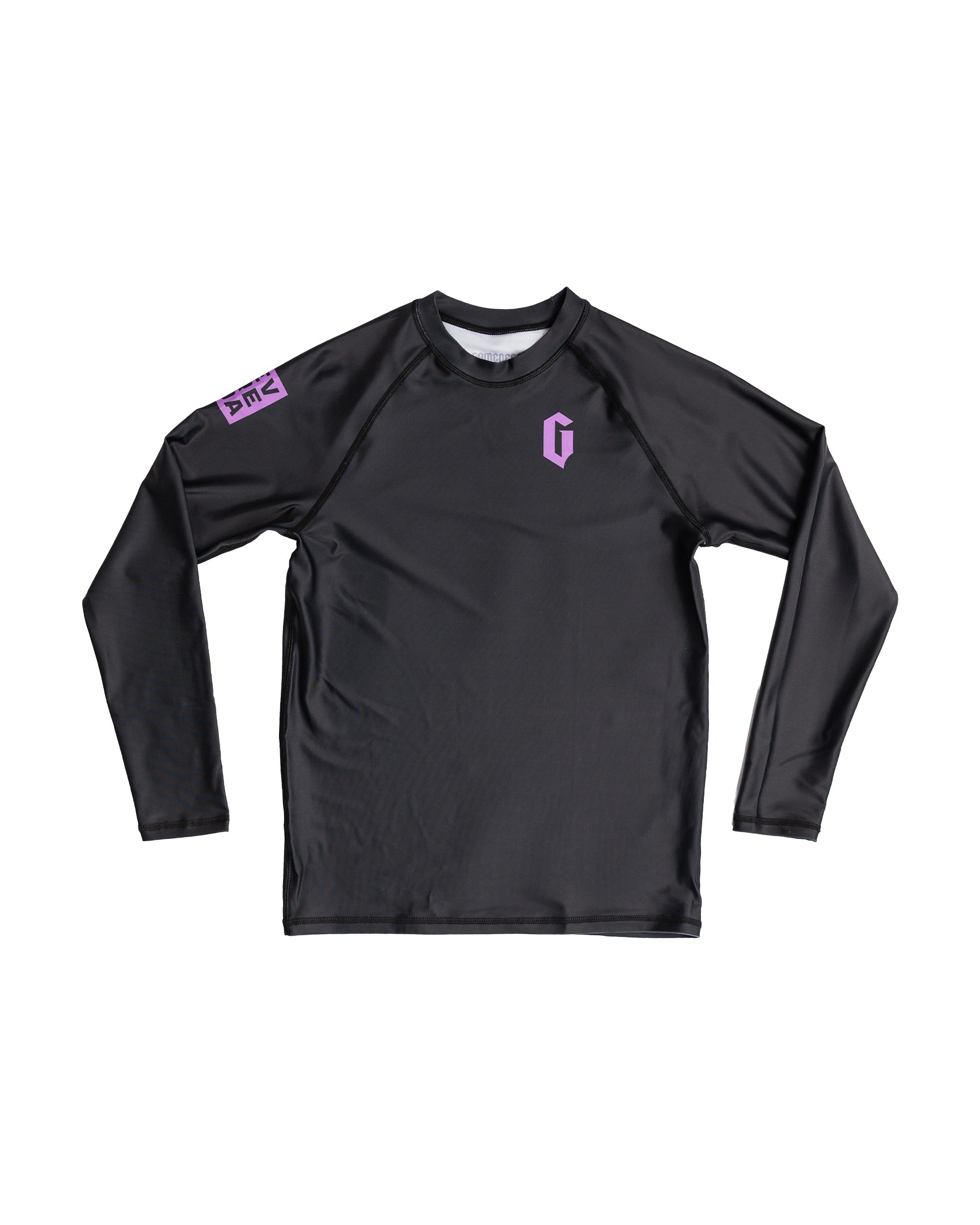Gameness Evreda Girl's Long Sleeve Rash Gaurd Black Purple
