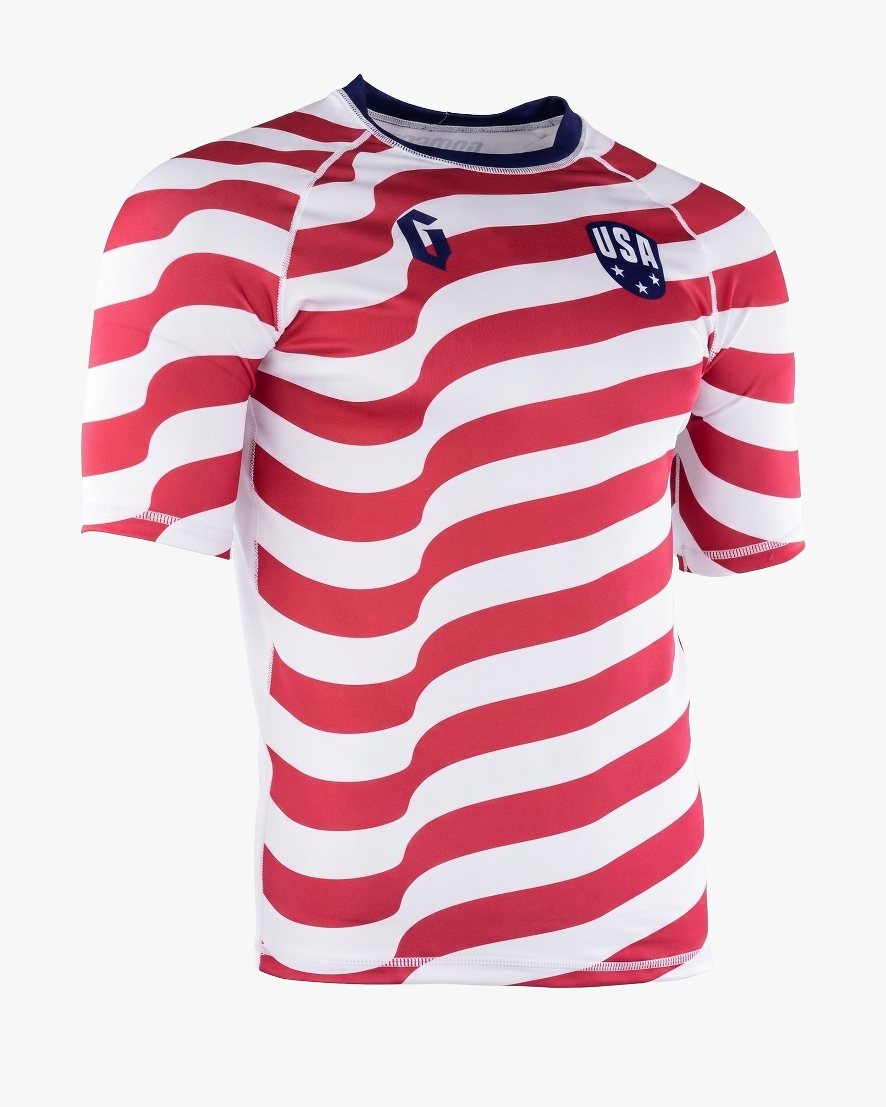 Gameness USA Stripes Short Sleeve Rash Guard