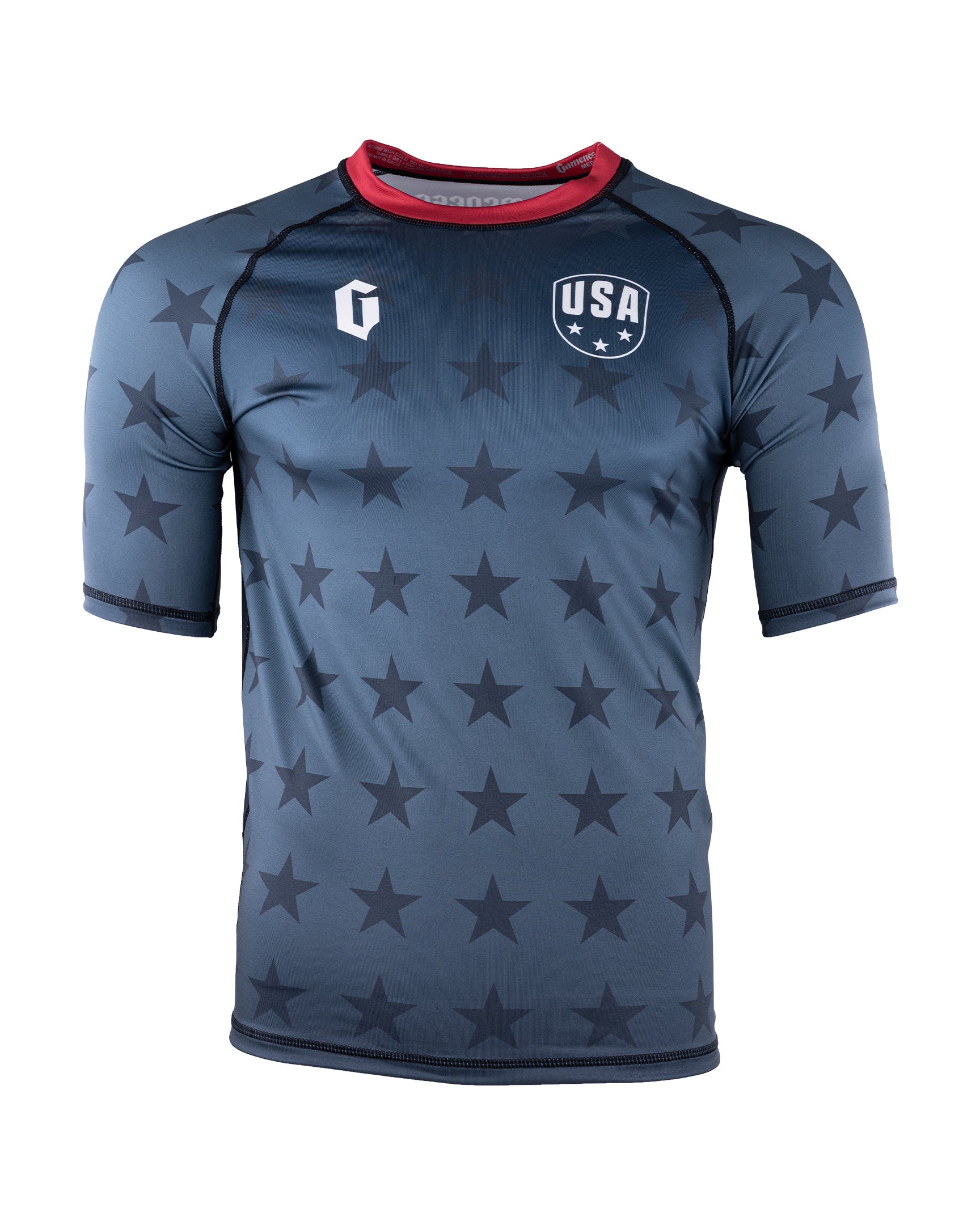 GAMENESS USA STARS SHORT SLEEVE RASH GUARD - needs images and copy and WS $