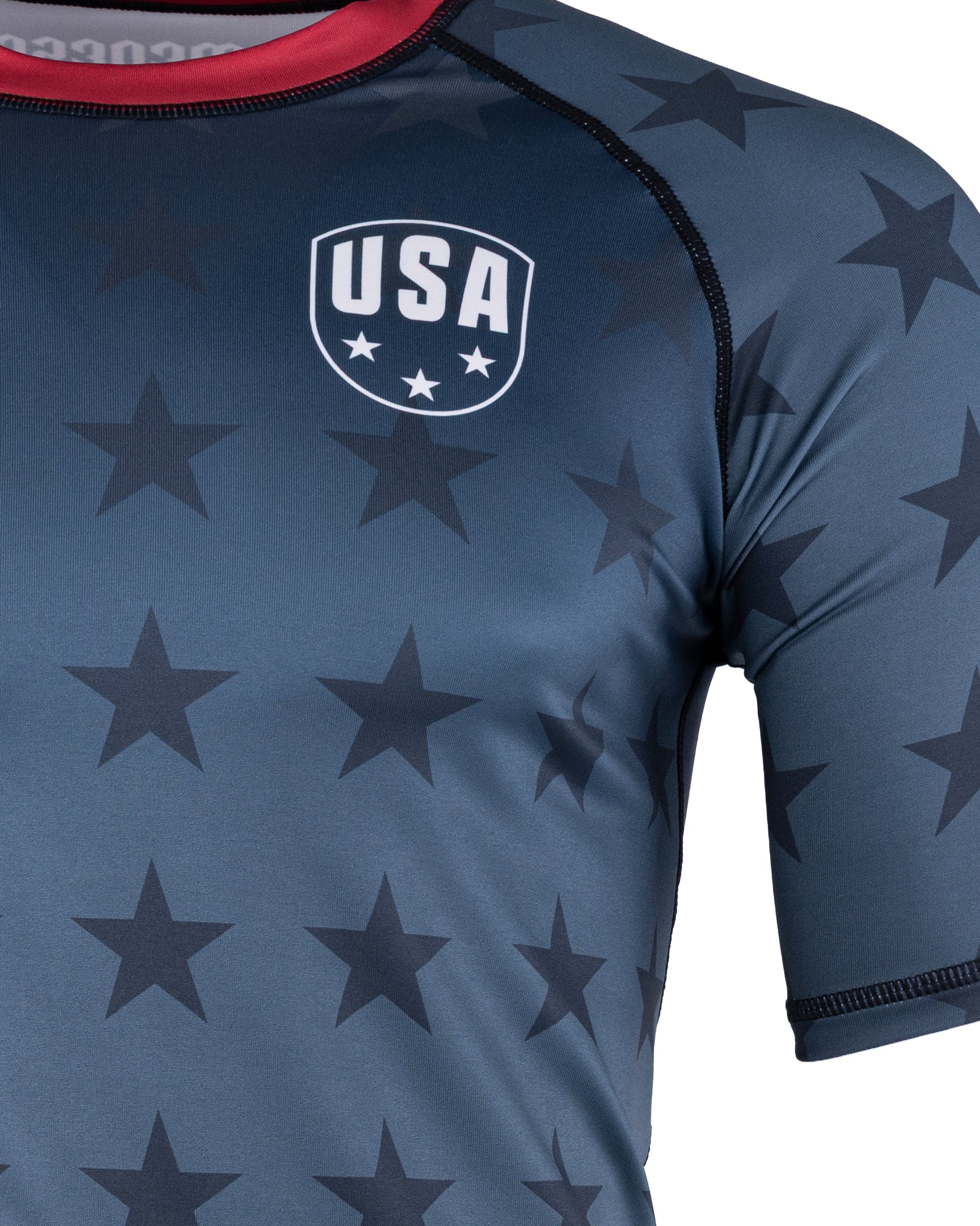 GAMENESS USA STARS SHORT SLEEVE RASH GUARD - needs images and copy and WS $