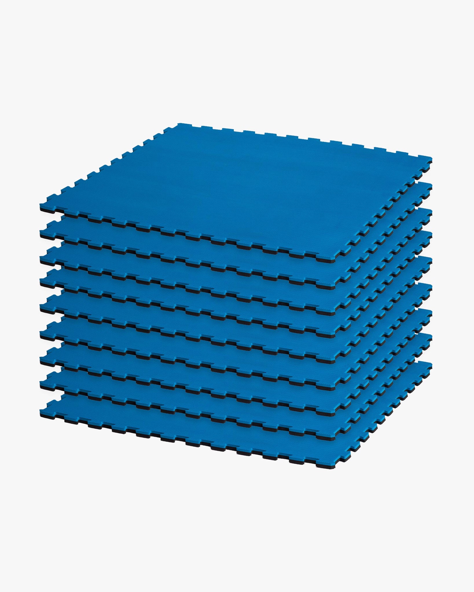 Reversible 2 Color 3/4" Thick Puzzle Sport Mat Kit - Blue/Black