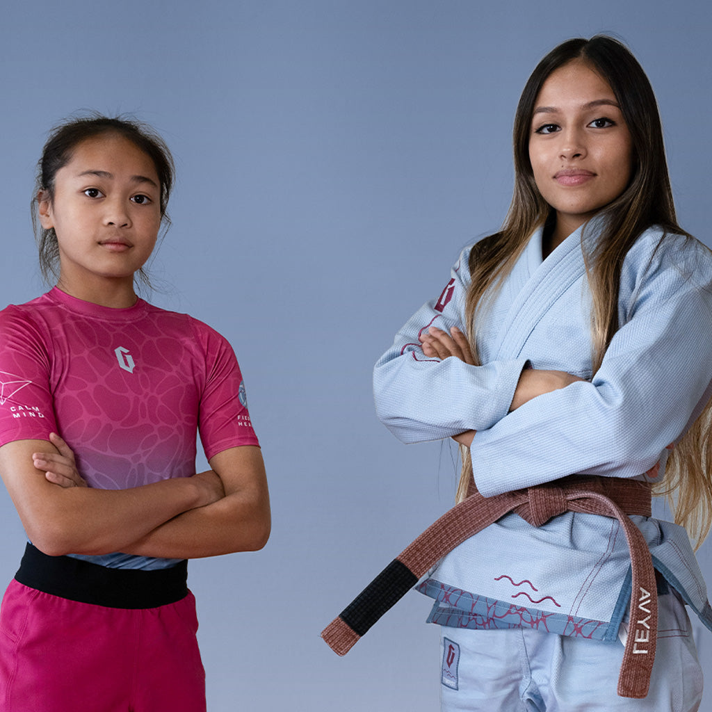 female in tempest gi and another female in tempest rash guard 