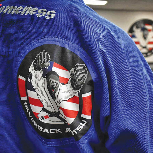 jiu-jitsu gi with patch on back