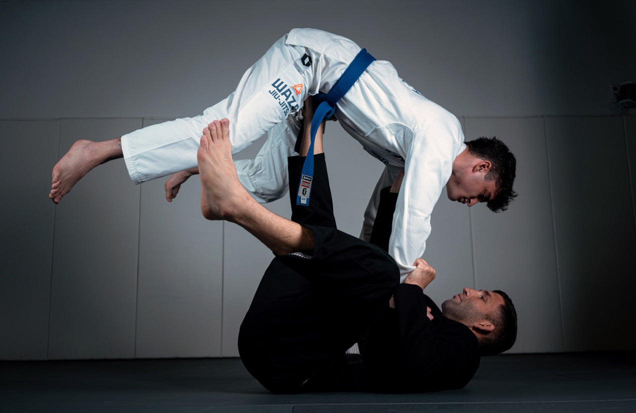 martial artists training in jiu-jitsu