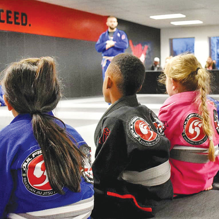 young martial artists in class