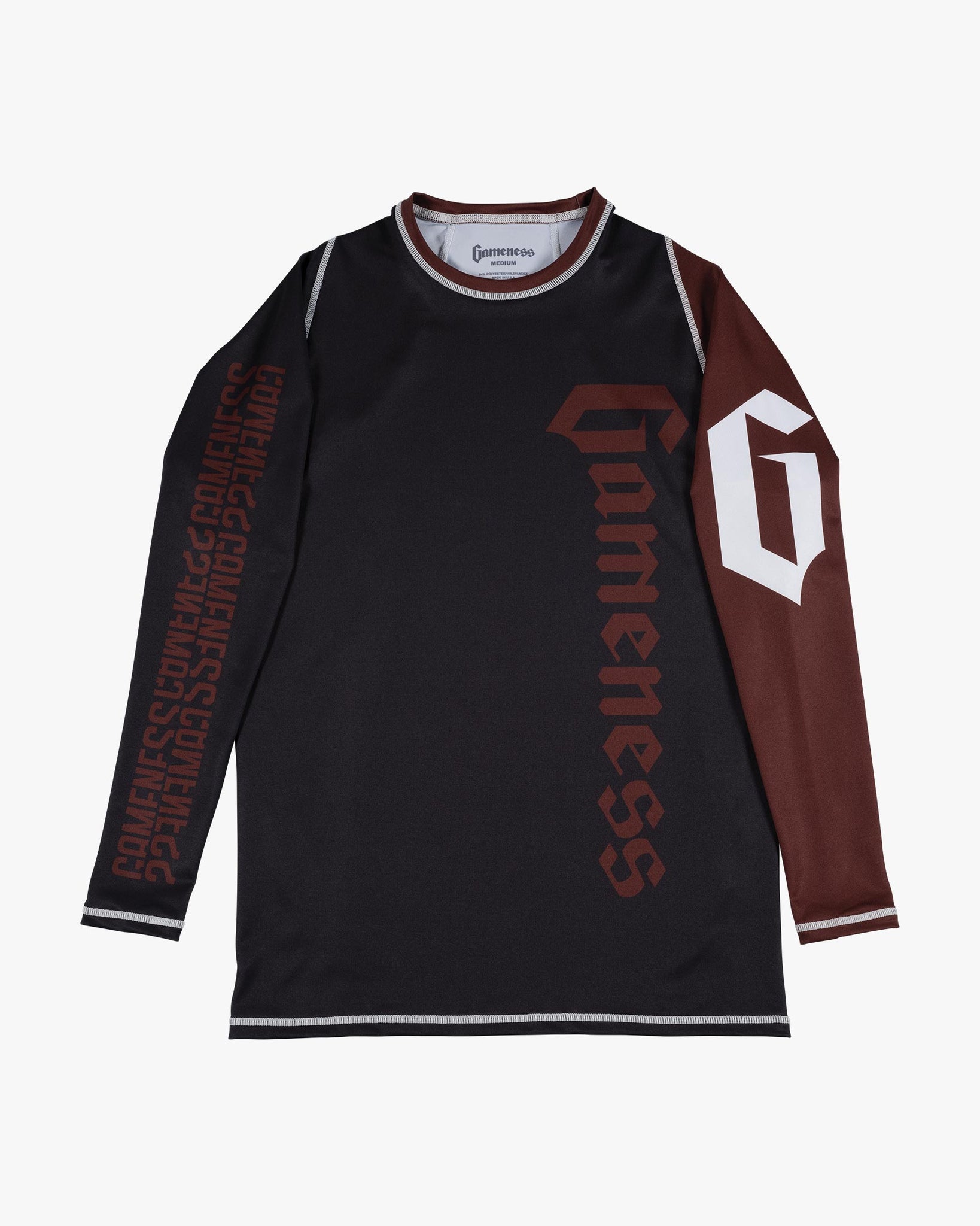 Adult Long Sleeve Pro Rank Rashguard Brown