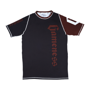 Male Short Sleeve Pro Rank Rashguard Brown